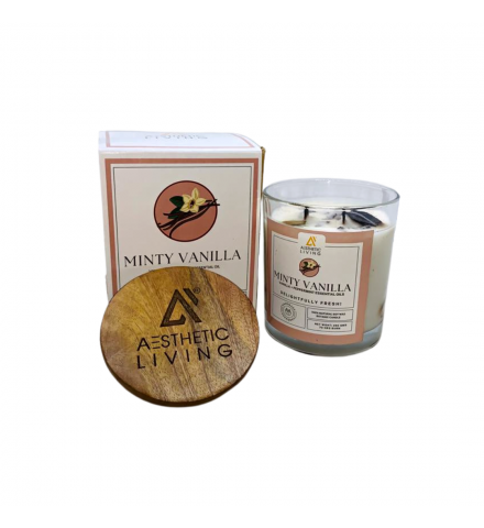 Minty Vanilla Botanic Candle